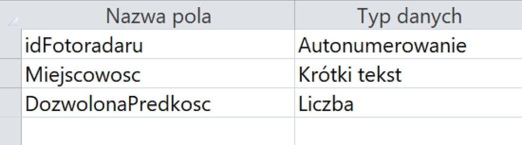 Przykład zadania SQL 1