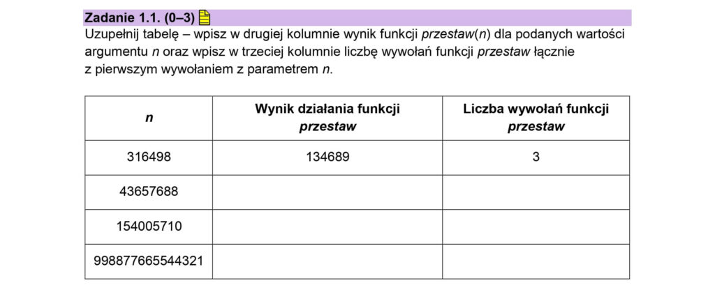 Matura informatyka 2025 - zad 1.1 - odpowiedzi