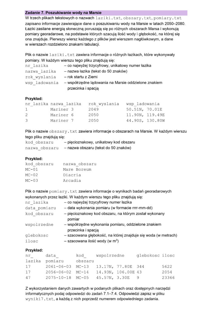 Matura informatyka 2025 - zad 7 - odpowiedzi